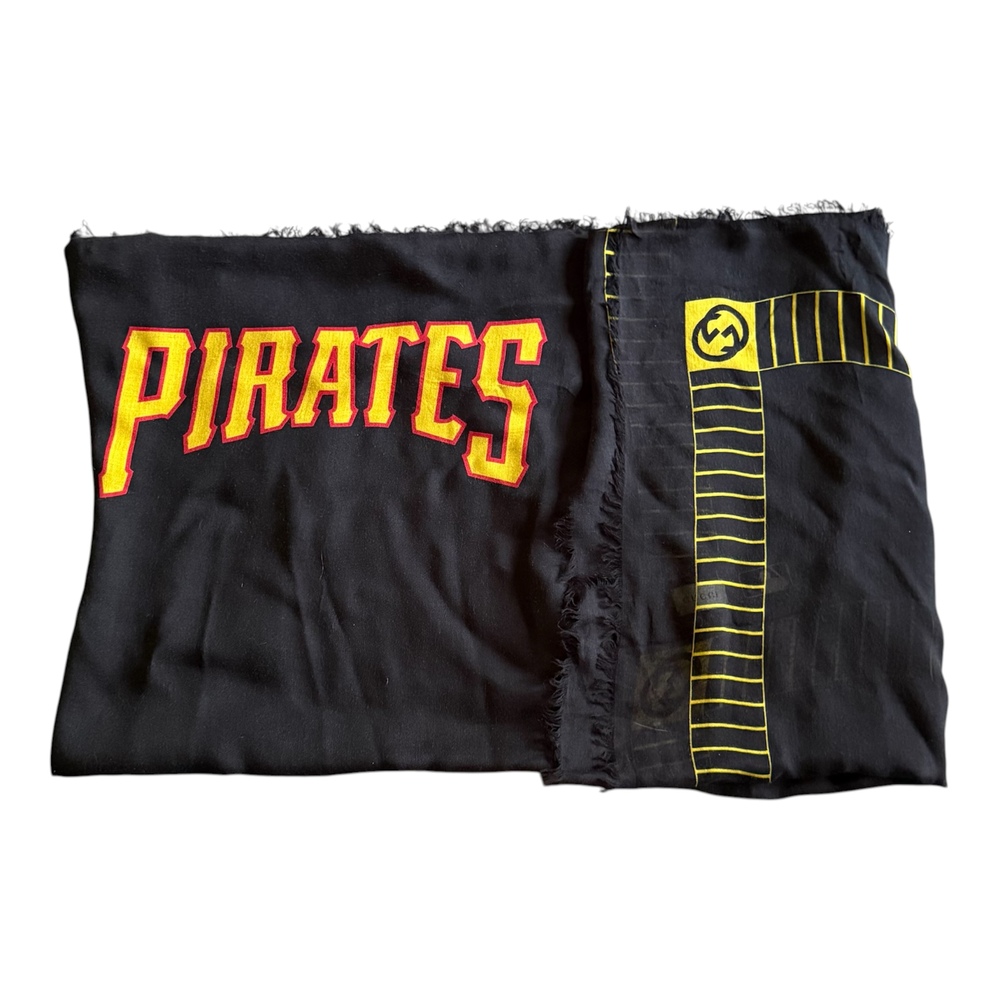Gucci MLB Pittsburgh Pirates Modal Silk Square Scarf Shawl 53x53 Authenticated